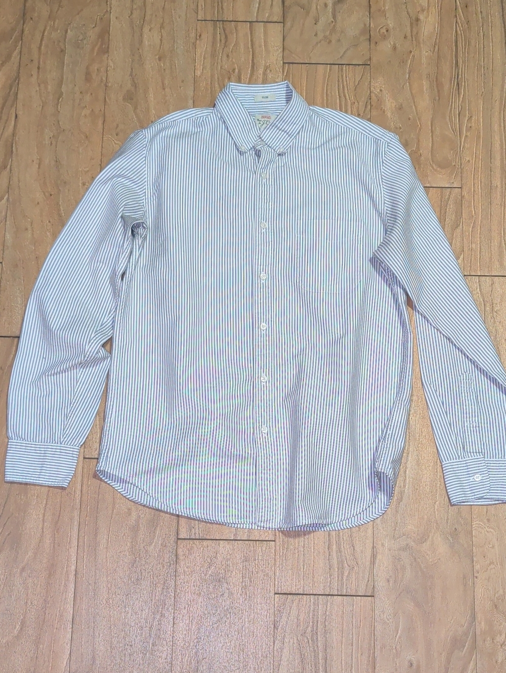 Slim- Fit Blue Stripe Button-Down Shirt - Men